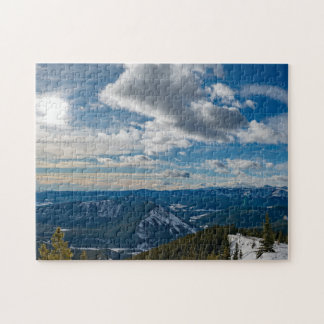 Puzzle Paisaje invernal de las Montañas Rocosas canadiens