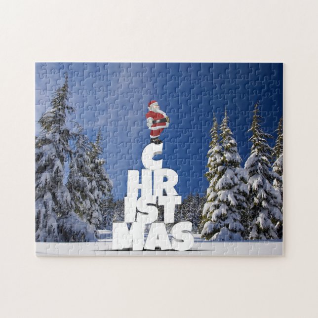 Puzzle paisaje invernal de los navidades (Horizontal)