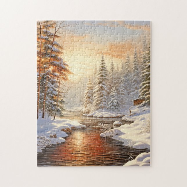 Puzzle Paisaje invernal de los Pinos (Vertical)