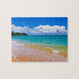 Puzzle Paisaje marino a lo largo de la bahía de Hanalei
