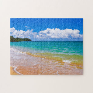 Puzzle Paisaje marino a lo largo de la bahía de Hanalei