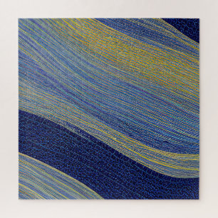 Puzzle Paisaje marino abstracto olas fracturadas 02