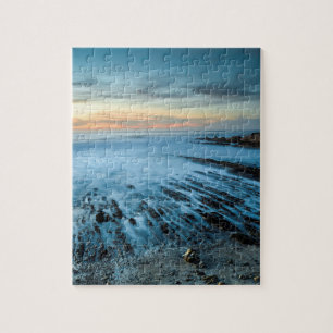 Puzzle Paisaje marino azul al atardecer, California