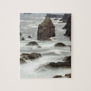 Puzzle Paisaje marino y montones de mar, Shetland