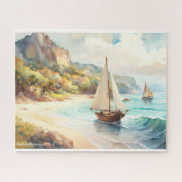 Puzzle Paisaje marítimo y velero