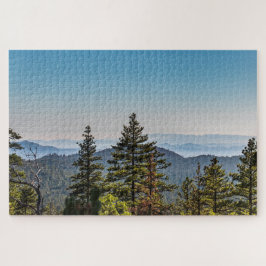 Puzzle Paisaje natural azul y verde Bosque de senderismo