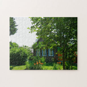 Puzzle Paisaje Natural Rural Village Hut House