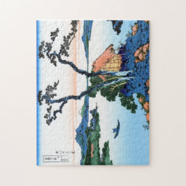 Puzzle Paisaje oriental fresco de la opinión de Hokusai