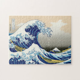 Puzzle Paisaje oriental fresco de la opinión de Hokusai