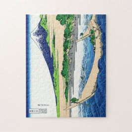 Puzzle Paisaje oriental fresco de la opinión de Hokusai