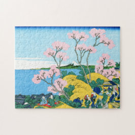 Puzzle Paisaje oriental fresco de la opinión de Hokusai