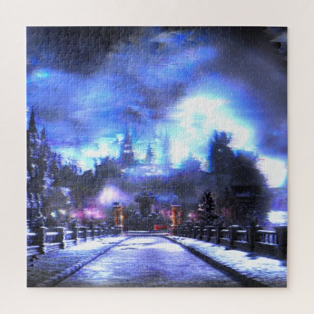 Puzzle Paisaje oscuro del arte de la interferencia de las (Vertical)