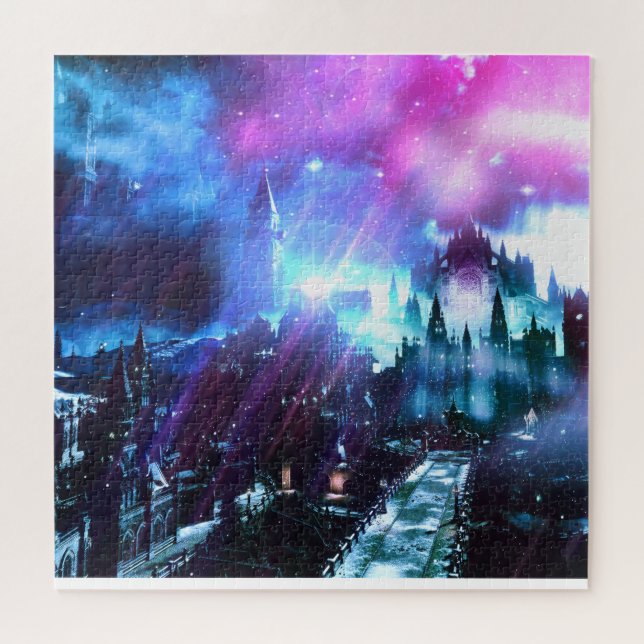 Puzzle Paisaje oscuro del vaporwave de las almas (Horizontal)