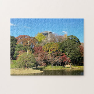 Puzzle Paisaje panorámico con color de otoño