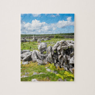 Puzzle Paisaje panorámico irlandés en la Irlanda de Burre