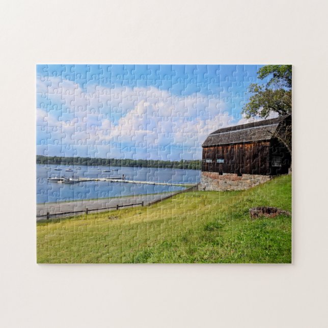 Puzzle Paisaje panorámico y agua. Wethersfield Cove, CT (Horizontal)