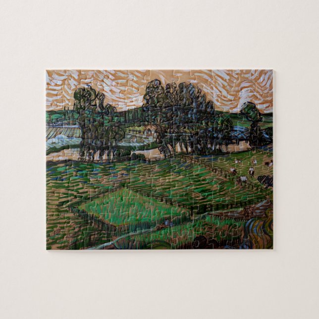 Puzzle Paisaje, Puente sobre el Oise de Vincent van Gogh (Horizontal)