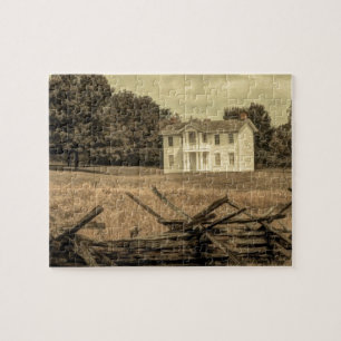 Puzzle Paisaje rural del sur Granja colonial rústica