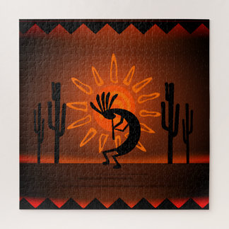 Puzzle Paisaje solar de Kokopelli de 20" x 20"