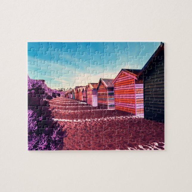 Puzzle Paisaje surrealista de la playa Sunset (Horizontal)