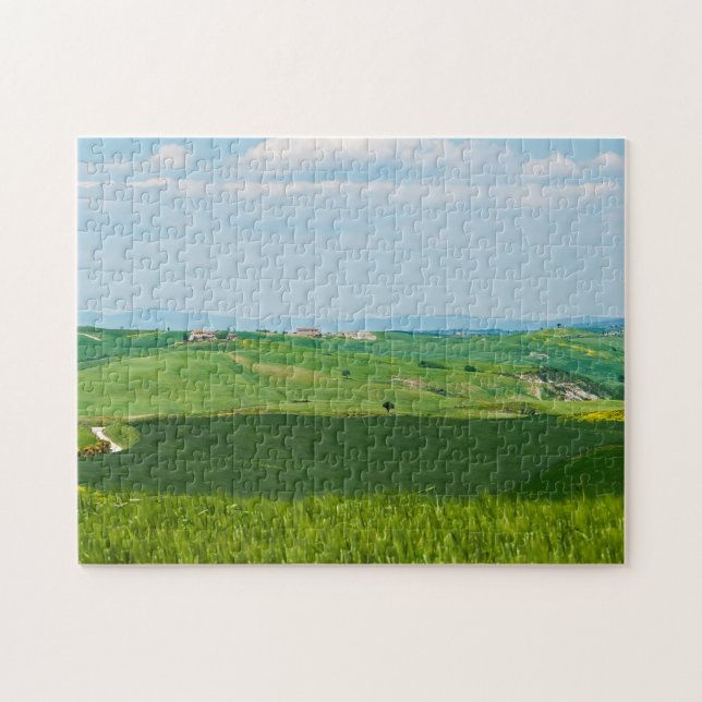 Puzzle Paisaje típico de la Toscana con colinas - Italia (Horizontal)