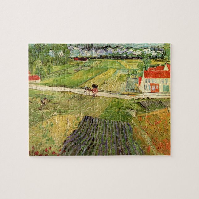 Puzzle Paisaje, transporte y tren por Vincent van Gogh (Horizontal)