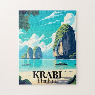 Puzzle Paisaje tropical de playa en Krabi, Tailandia