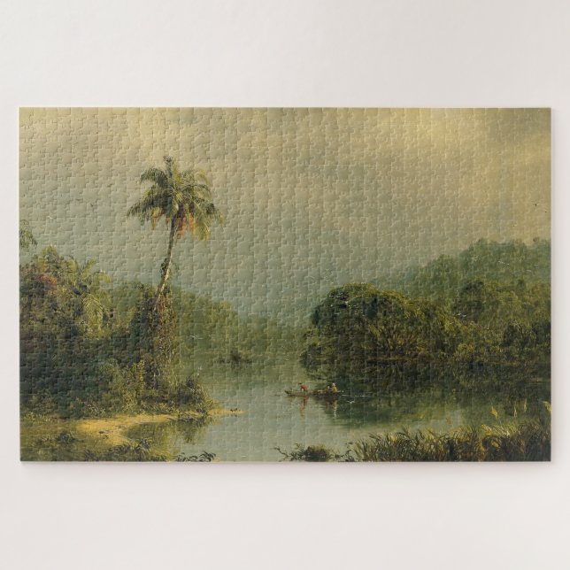 Puzzle Paisaje tropical Iglesia de Frederic Edwin (Horizontal)
