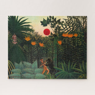 Puzzle Paisaje tropical por Henri Rousseau