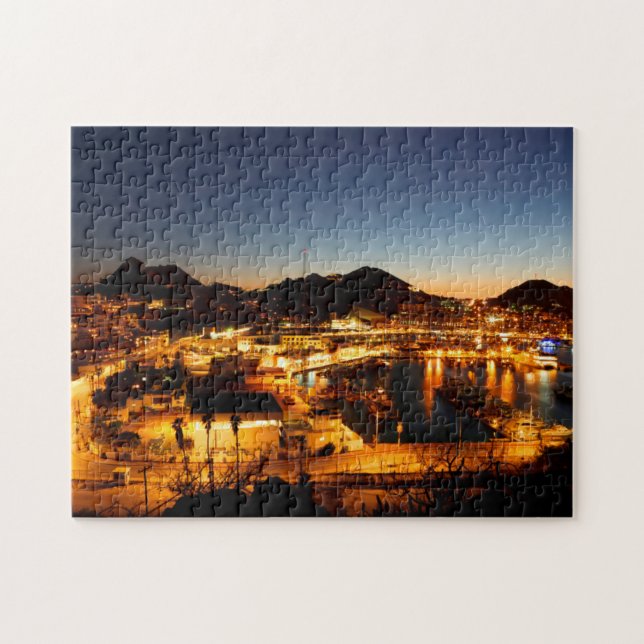 Puzzle Paisaje urbano de Cabo San Lucas en la puesta del (Horizontal)