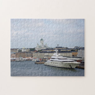 Puzzle Paisaje urbano de Helsinki con catedral de Helsink