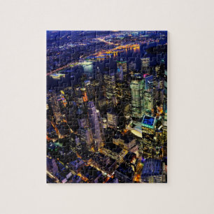 Puzzle paisaje urbano de la ciudad de Nueva York, Manhatt