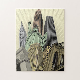 Puzzle Paisaje urbano estilizado estupendo NYC