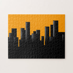 Puzzle paisaje urbano naranja