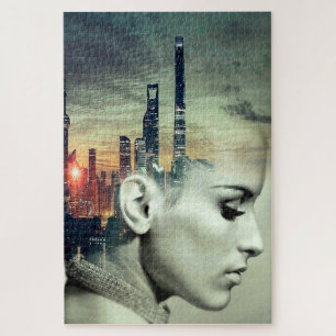 Puzzle Paisaje urbano surrealista
