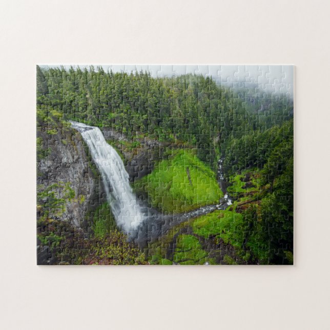 Puzzle Paisaje verde de cascada (Horizontal)