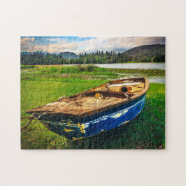 Puzzle Paisaje verde de los barcos
