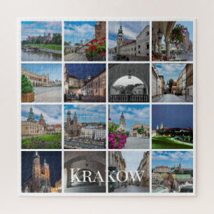 Puzzle Paisajes del casco antiguo de Cracovia, Polonia