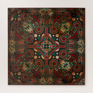 Puzzle Paisley Bandanna Grunge