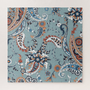 Puzzle Paisley indio de moda: fondo sin costura.