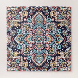 Puzzle Paisley indio: Patrón de Mandala étnica