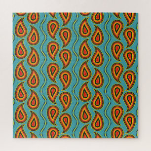 Puzzle Paisley Textura Ornamental: Elegancia India.