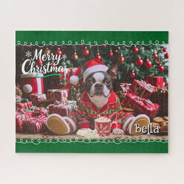 Puzzle Pajamas personalizados de los adoradores de Boston (Horizontal)