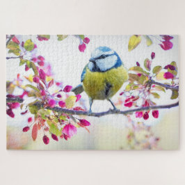 Puzzle Pájaro Carbonero de Primavera Rama Azul de la Natu