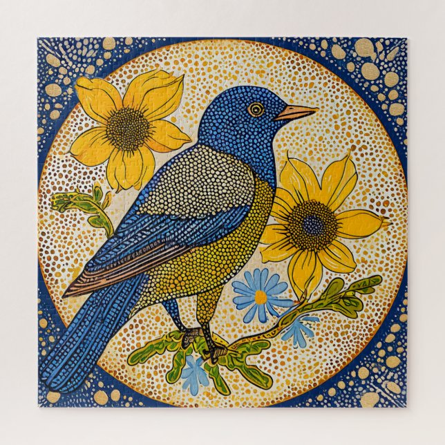 Puzzle Pájaro colorido  (Vertical)