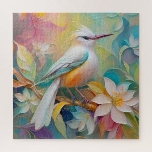 Puzzle Pájaro de fantasía con grupa dorada copetuda