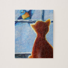 Puzzle Pájaro de tomadura de pelo