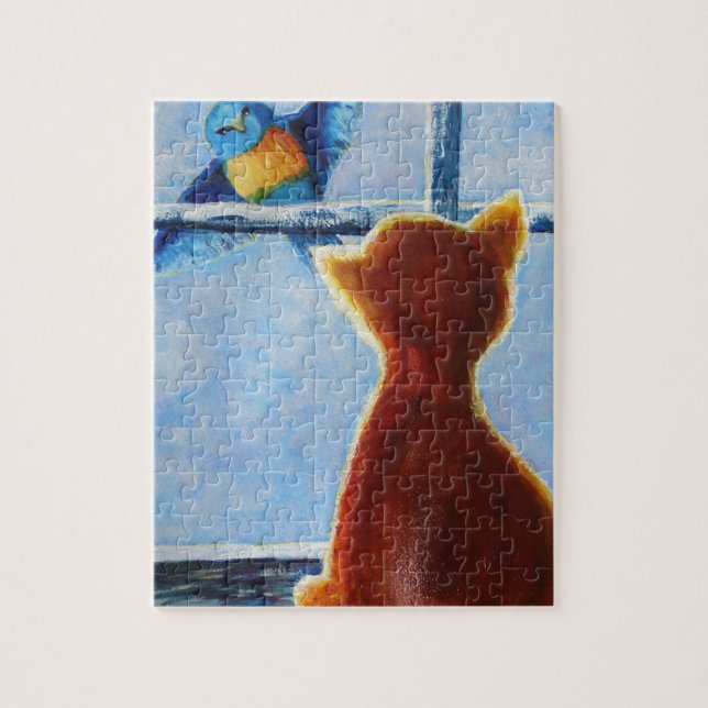 Puzzle Pájaro de tomadura de pelo (Vertical)