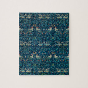 Puzzle Pájaro de William Morris, arte textil de jardín vi