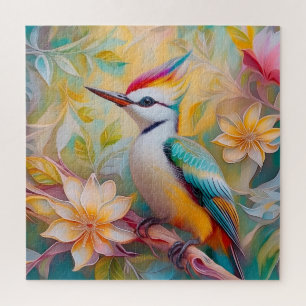 Puzzle Pájaro Fantasía Carpintero Arcoíris Juvenil
